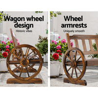 Gardeon Wooden Wagon Wheel Chair - Notbrand