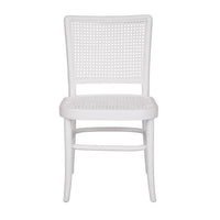 Palm Mahogany Wood Dining Chair - White - Notbrand