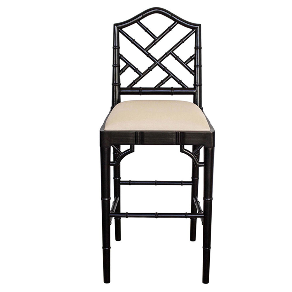 Paloma Chippendale Counter Stool – Black - Notbrand