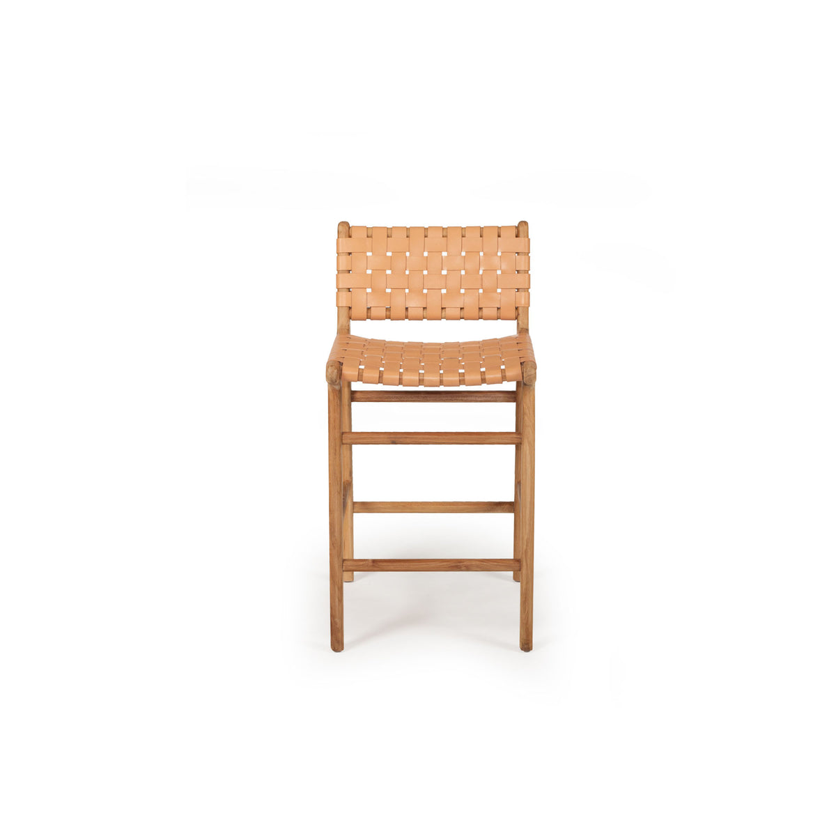 Jubilee Leather Woven Counter Stool – Natural - Notbrand