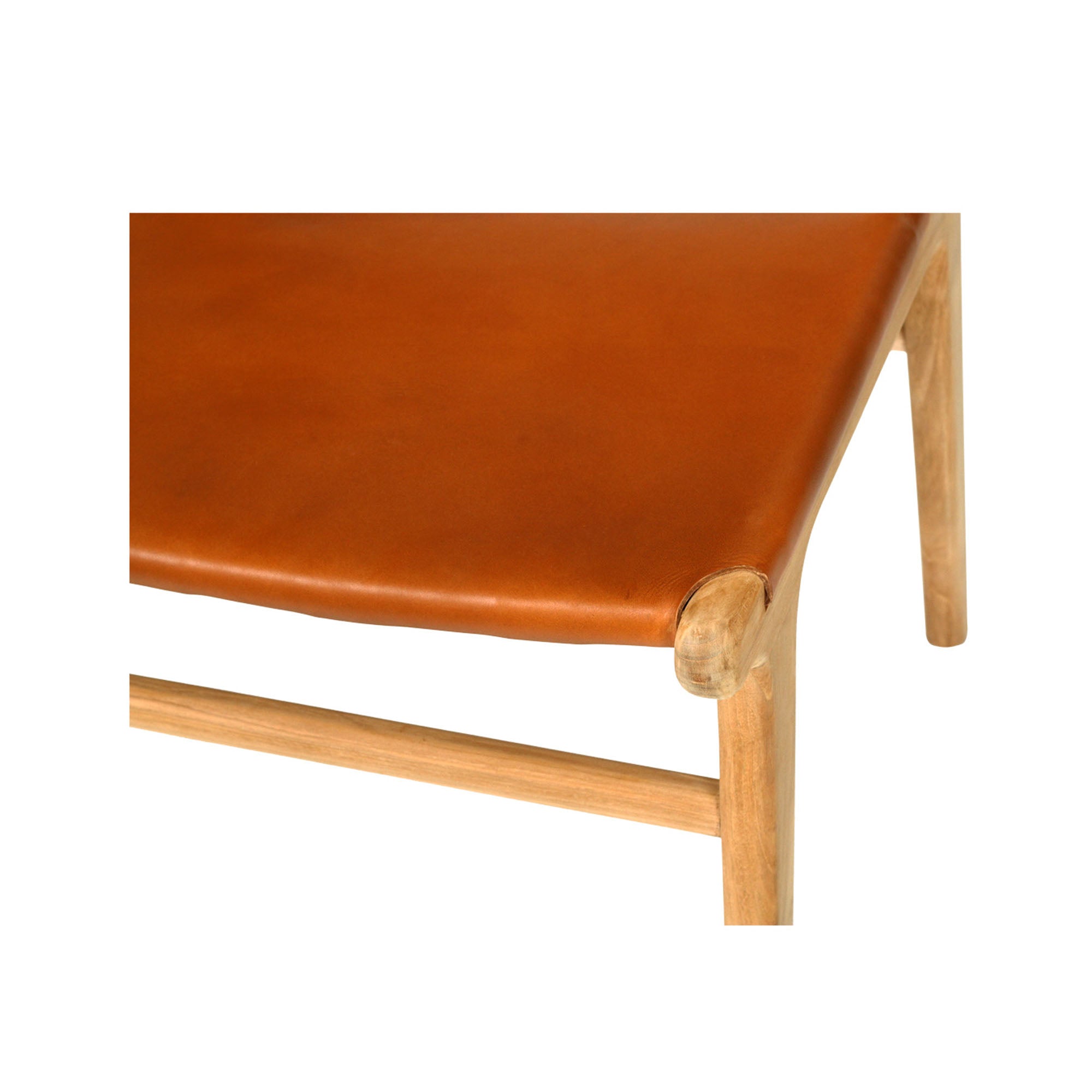 Jubilee Flat Leather Dining Chair - Tan - Notbrand