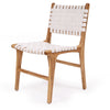 Jubilee Woven Leather Dining Chair - White - Notbrand