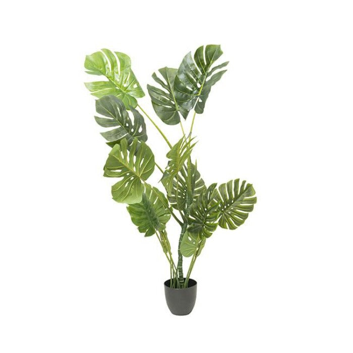 Real Touch 14 Stem Monstera Potted Plant - Green - NotBrand