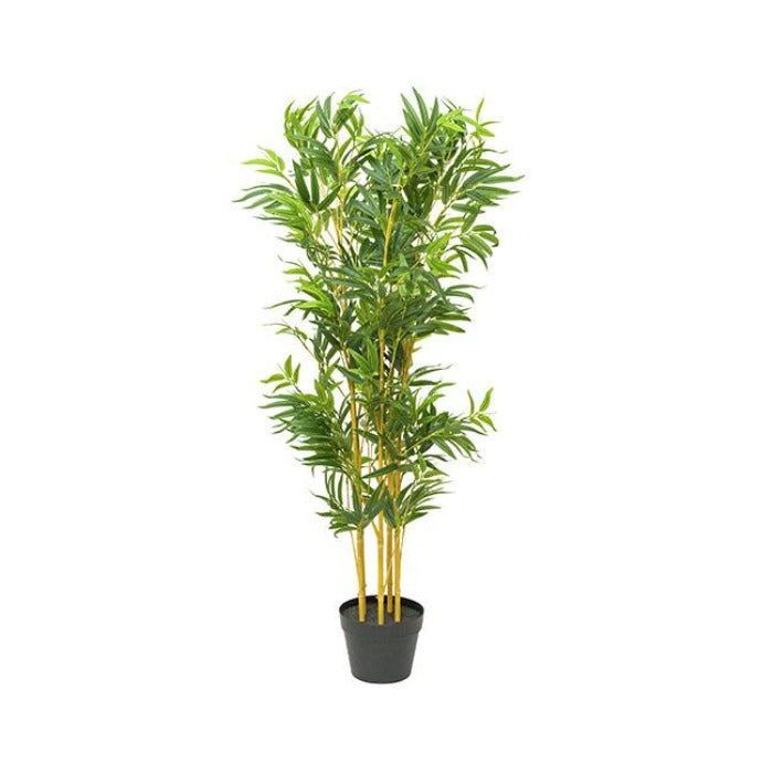 Real Touch 5 Stem Potted Bamboo Tree - Green - NotBrand