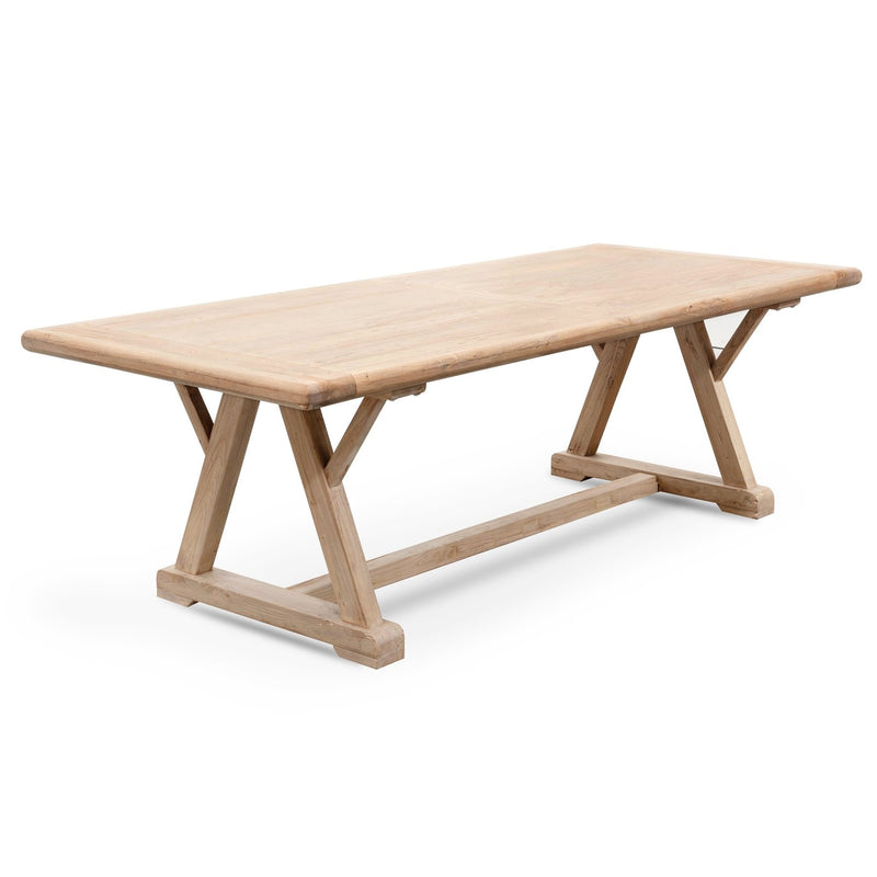 Reclaimed Elm Wood 2.4m Dining Table - Notbrand