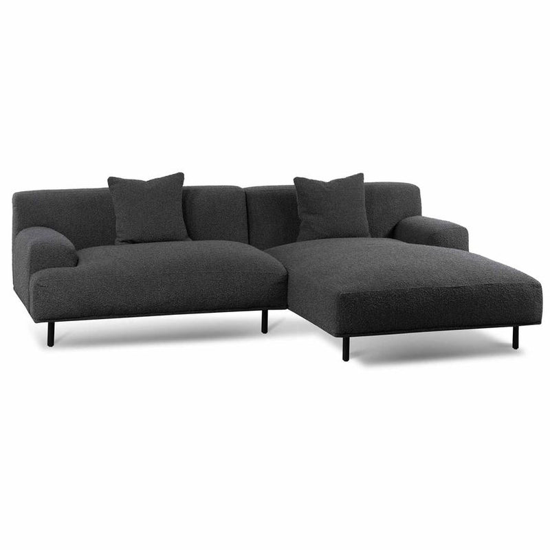 Right Chaise Sofa - Charcoal Boucle - NotBrand