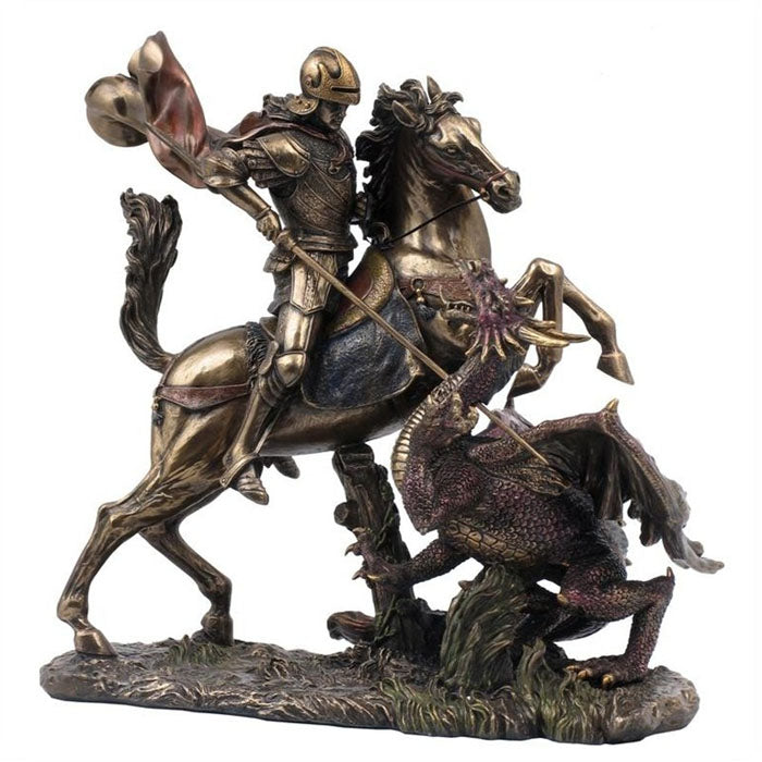 Saint George Slaying The Dragon - Gustave Moreau Bronze Figurine - Notbrand