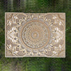 Sombre Handcrafted Wood Mandala Wall Art - Natural Wood - Notbrand