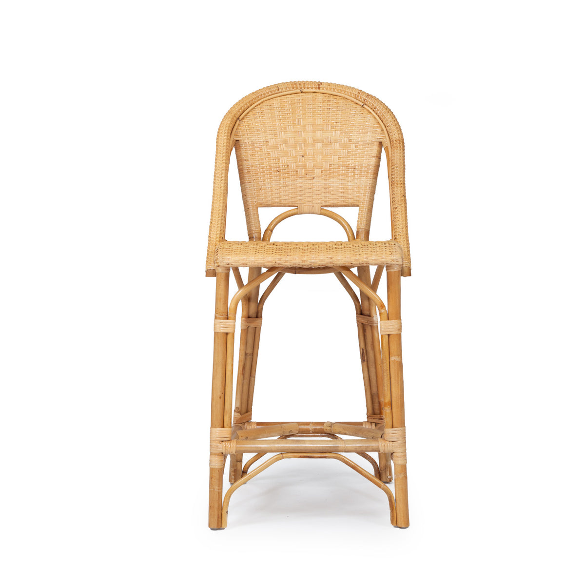 Solace Rattan Frame Counter Stool – Natural - Notbrand