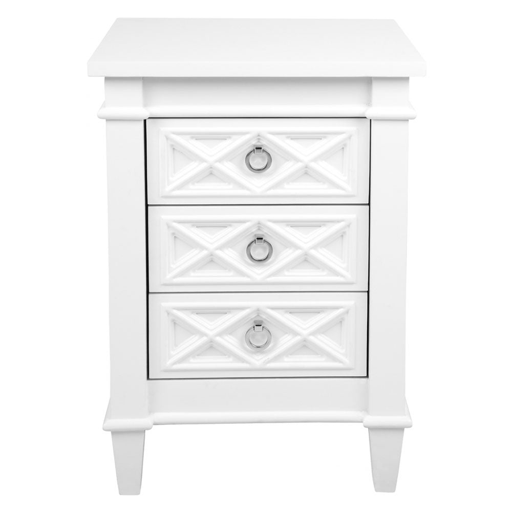 Plantation Bedside Table - Small White - Notbrand