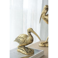 Crane kneeling Resin Statue - Gold - Notbrand