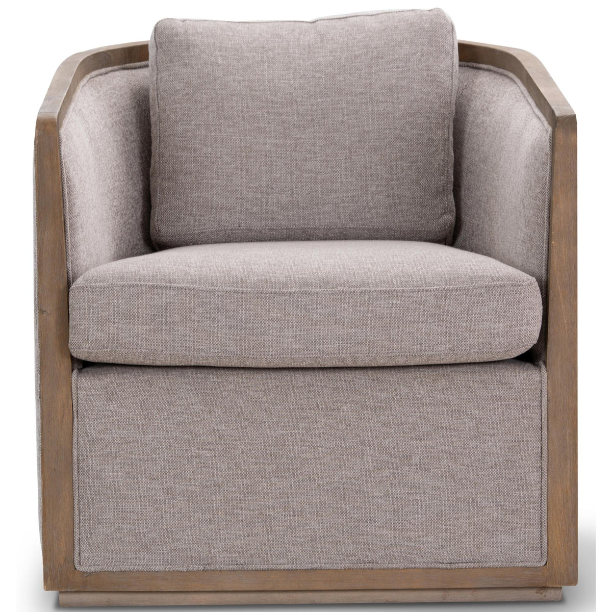 Willow Pine Fabric Club Armchair Executive Sofa Tub Chair - Steel - Notbrand