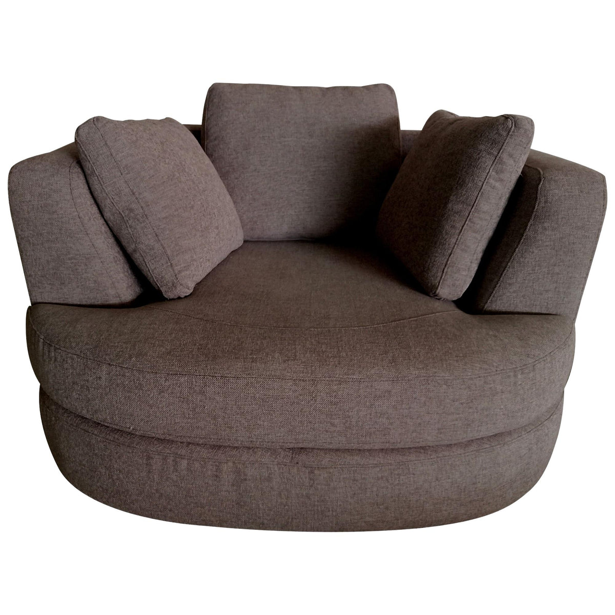Grigo Single Sofa Love Chair Fabric Swivel Armchair - Grey - Notbrand