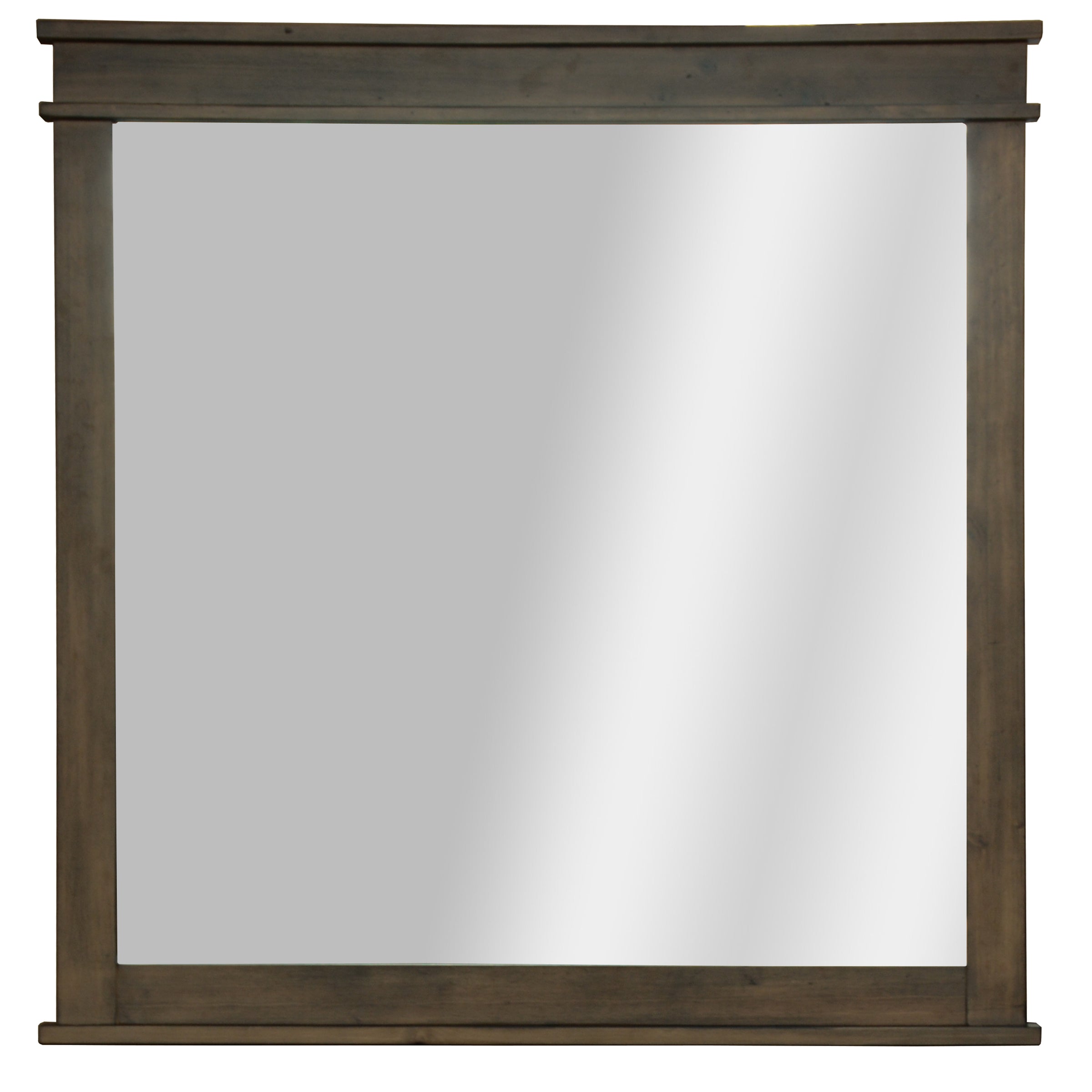 Lily Solid Pine Dressing Table Mirror with Wood Frame - Rustic Grey - Notbrand