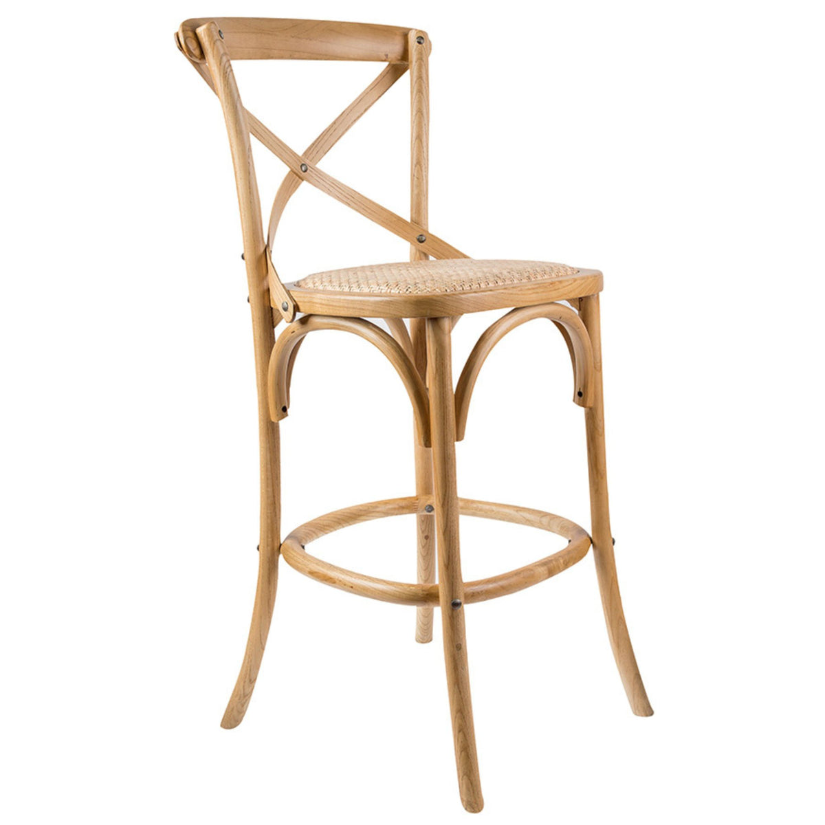 Aster Crossback Rattan Timber Dining Chair in Solid Birch - Oak