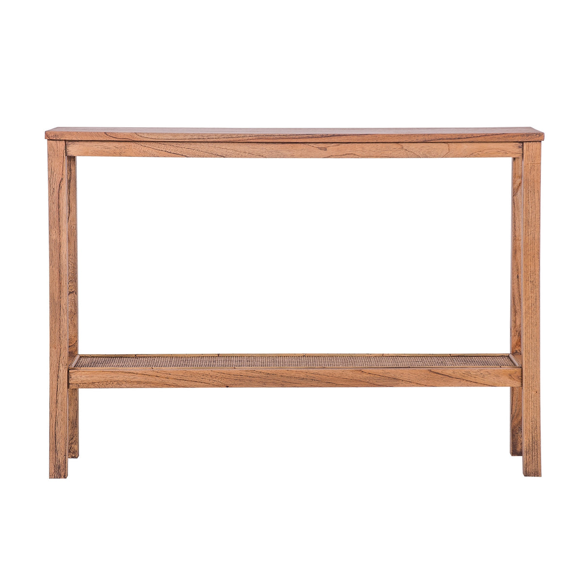 Jasmine Console Table with Mindi Timber Wood Rattan in Brown - 110cm - Notbrand