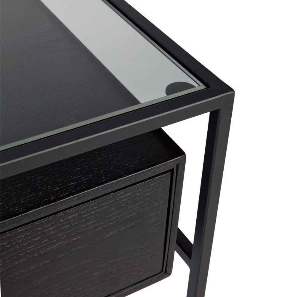 Vogue Small Bedside Table - Black - Notbrand