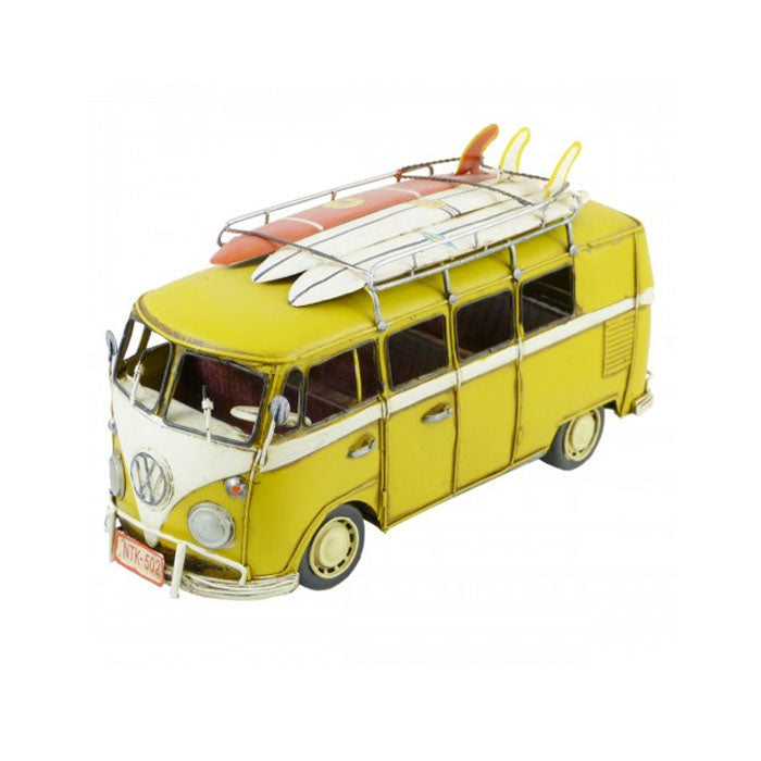 Volkswagen Kombi Van with 3 Surfboards Ornament - Yellow - Notbrand