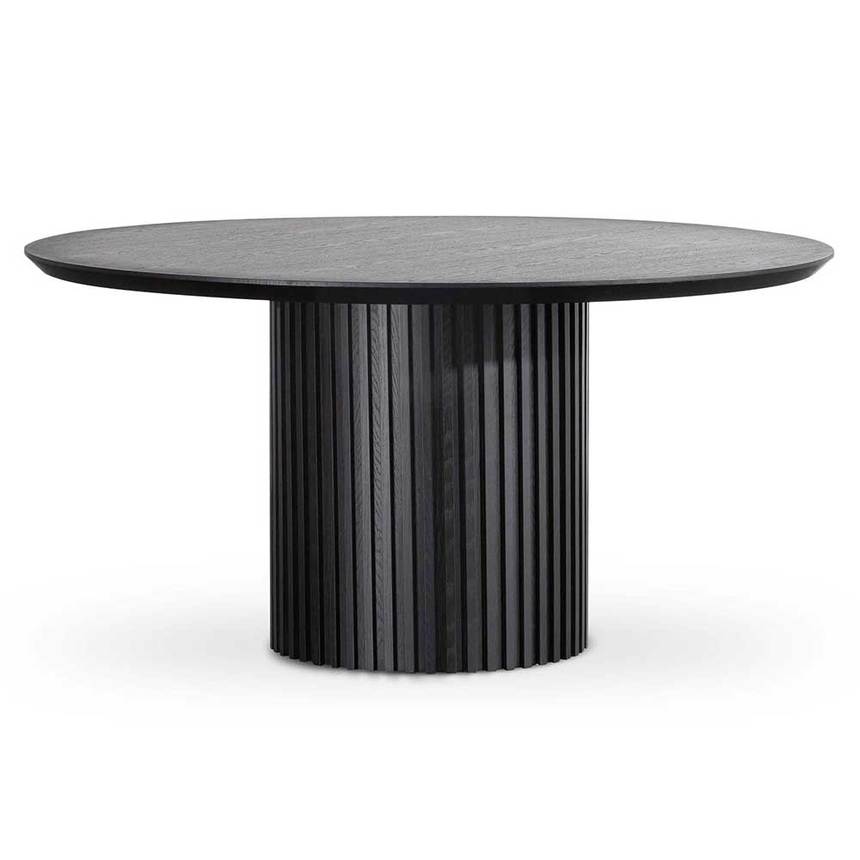 1.5m Wooden Round Dining Table - Black - Notbrand