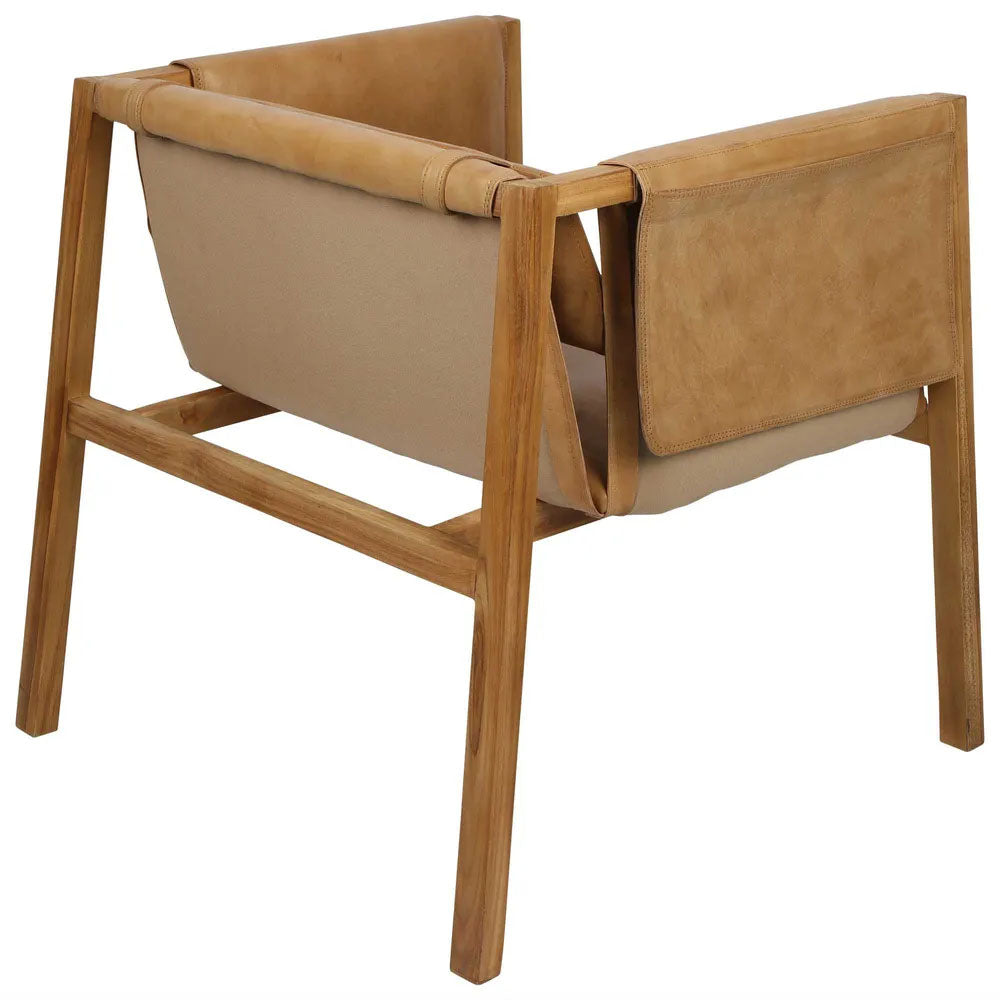 Zayne Occasional Wooden Chair - Brown - Notbrand
