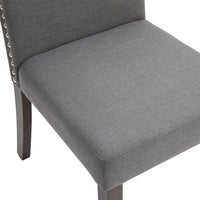 Set of 2 Lethbridge Fabric Dining Chair - Light Grey - Notbrand