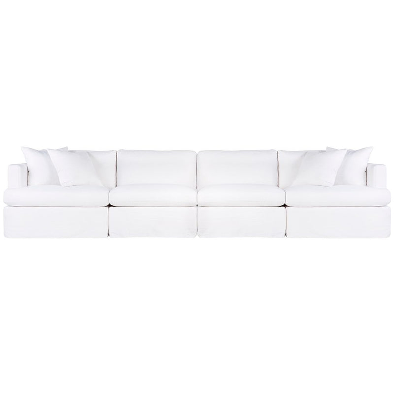 Birkshire Slip Cover Modular Linen Sofa - White Option 4 - Notbrand
