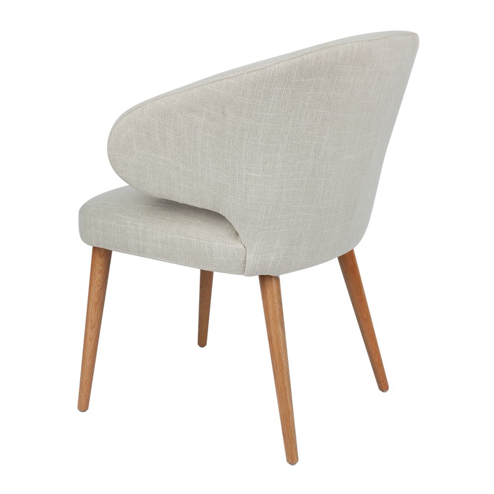 Harlow Fabric Dining Chair - Natural Linen - Notbrand