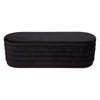 Demi Upholstered Storage Bench Ottoman - Black Velvet - Notbrand