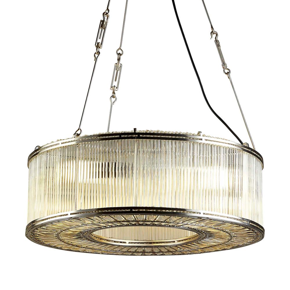 Verre Iron and Glass Ring Ceiling Pendant - Nickel - Notbrand
