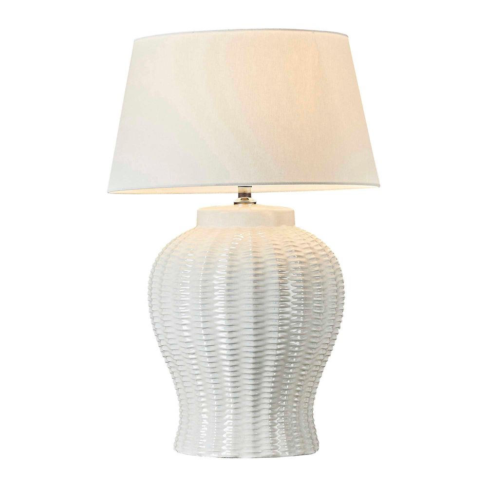 Drawbridge Ceramic Table Lamp Base - White - Notbrand