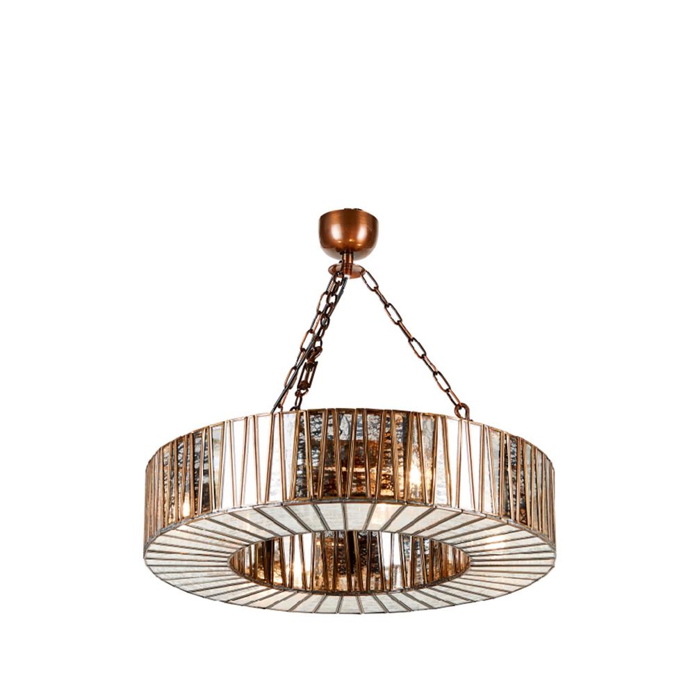 Chelton Metal and Glass Ceiling Pendant in Brass - Small - Notbrand