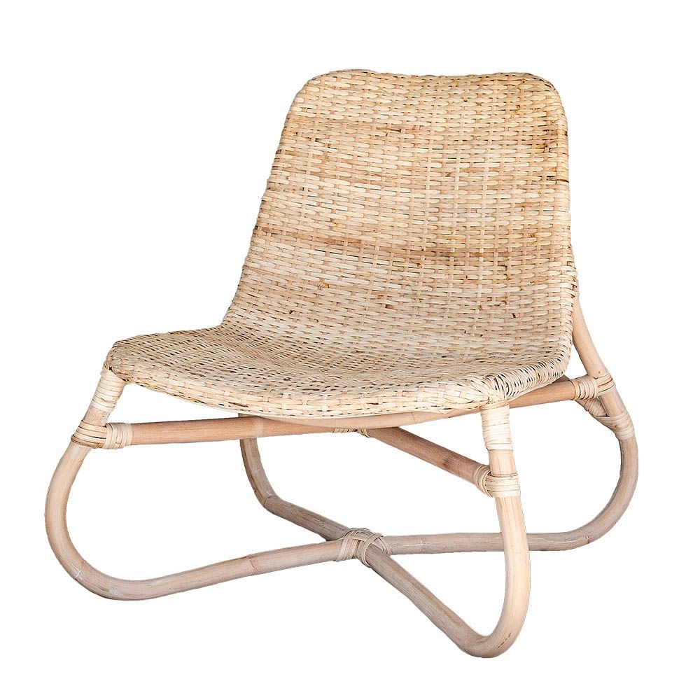 Playa Rattan Woven Low Chair - Natural - Notbrand