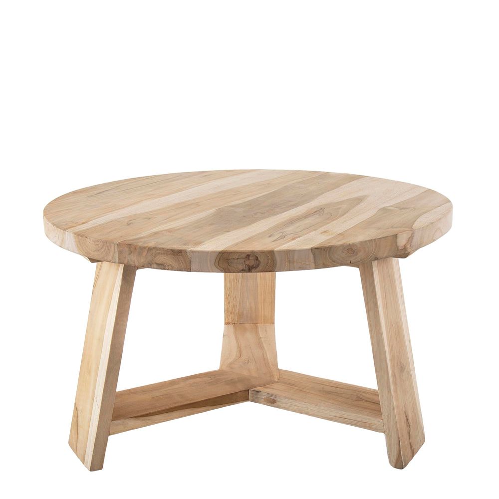 Wooden Bermuda Side Table - Light Natural - Notbrand