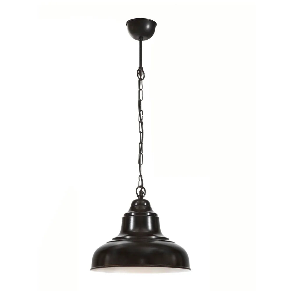 Brasserie Overhead Ceiling Pendant in Black - Small - Notbrand