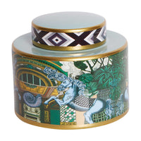 Akira Porcelain Jar In Multicolour - Wide - Notbrand
