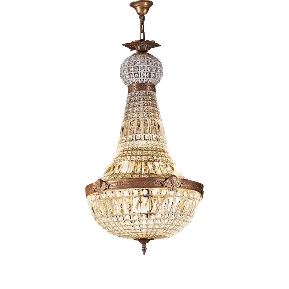 Empire Chandelier in Antique Brass - Extra Large - Notbrand