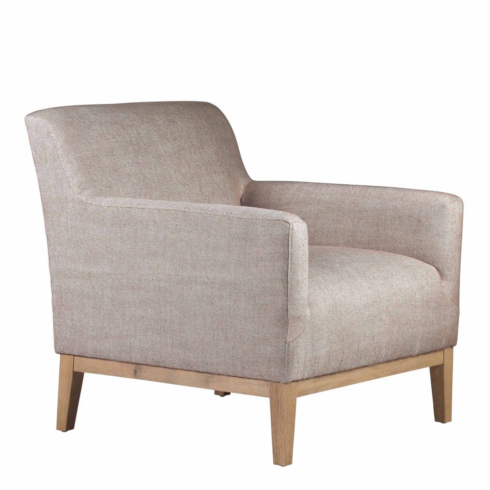 Logan Fabric Armchair - Light Grey - Notbrand