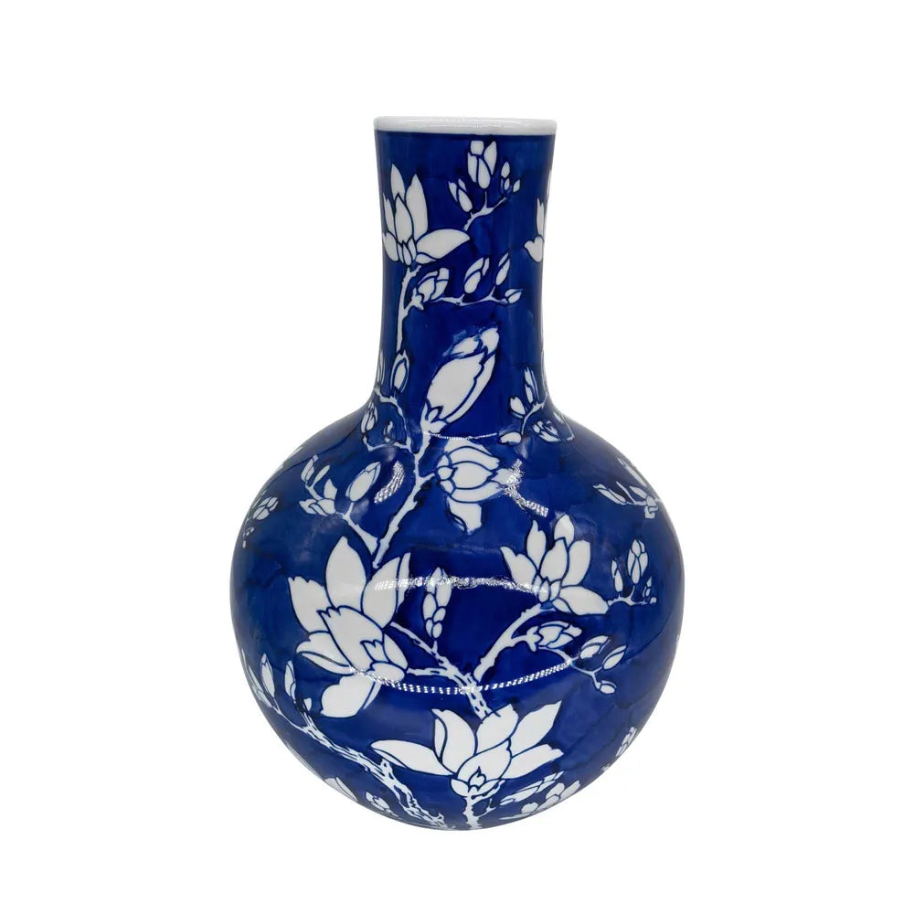 Magnolia Porcelain Round Vase - Watercolour - Notbrand