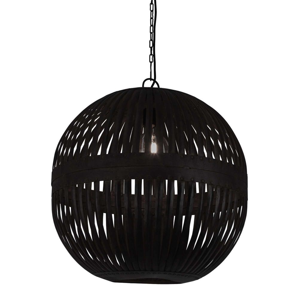Esch Brass Ball Ceiling Pendant - Black - Notbrand