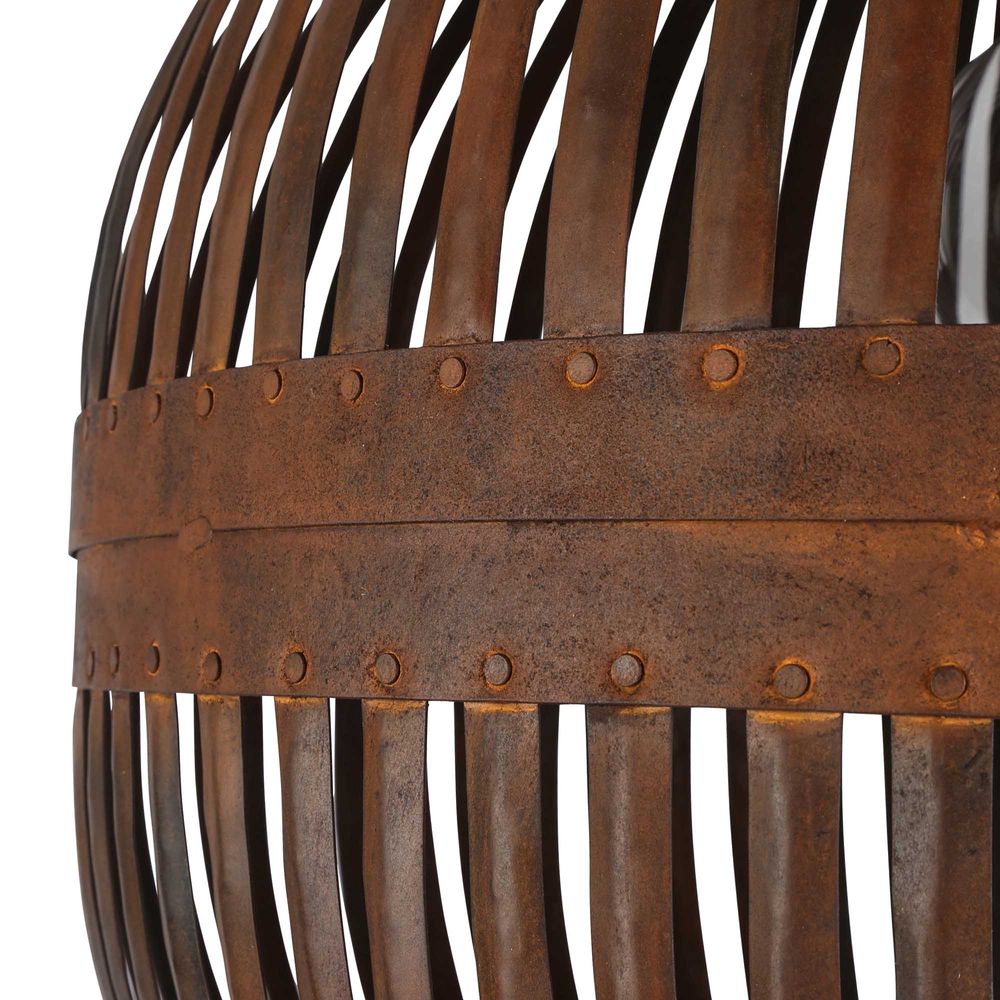 Esch Brass Ball Ceiling Pendant - Rust - Notbrand