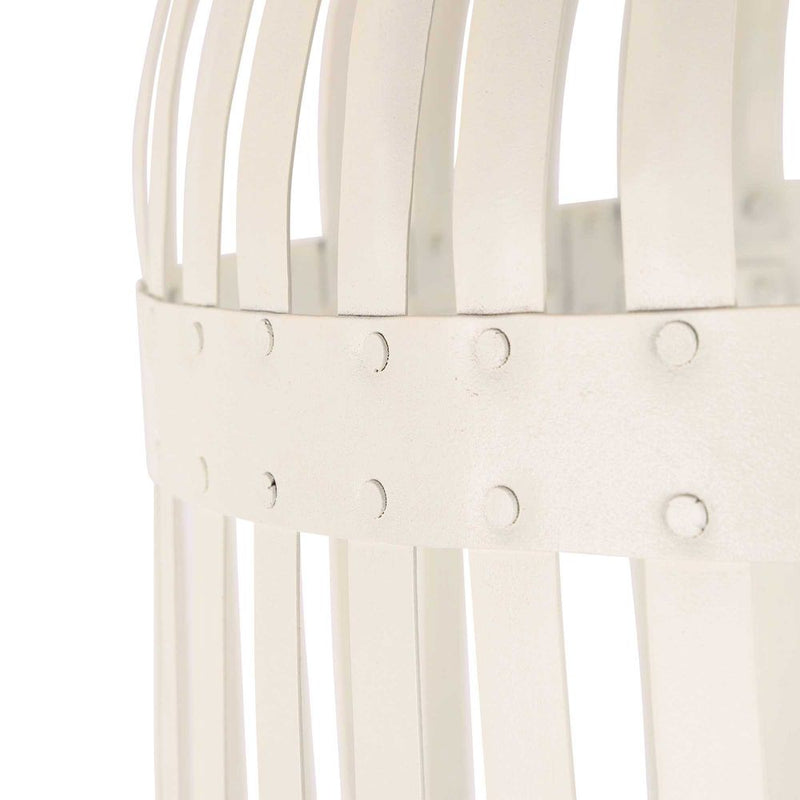 Esch Brass Cage Ceiling Pendant - White - Notbrand