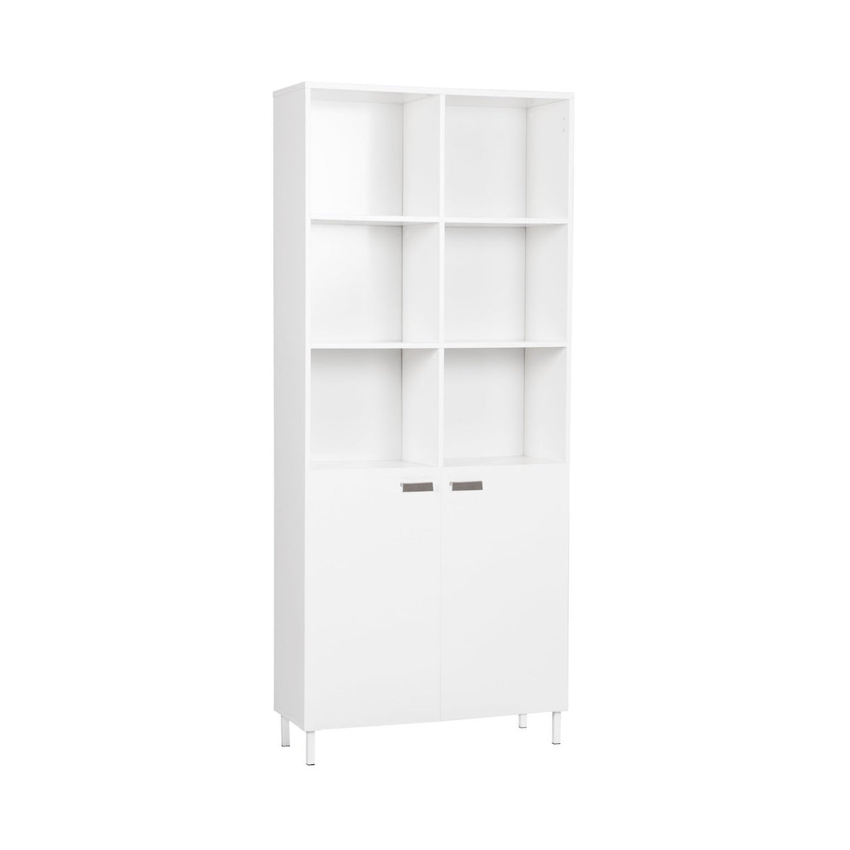 Alaska 10 Cube Bookcase with 2 Doors - White - Notbrand