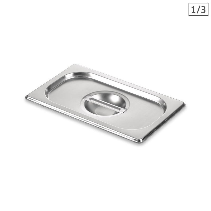 Gastronorm 1/3 Pan Lid Full Size - Stainless Steel Tray Top Cover - Notbrand