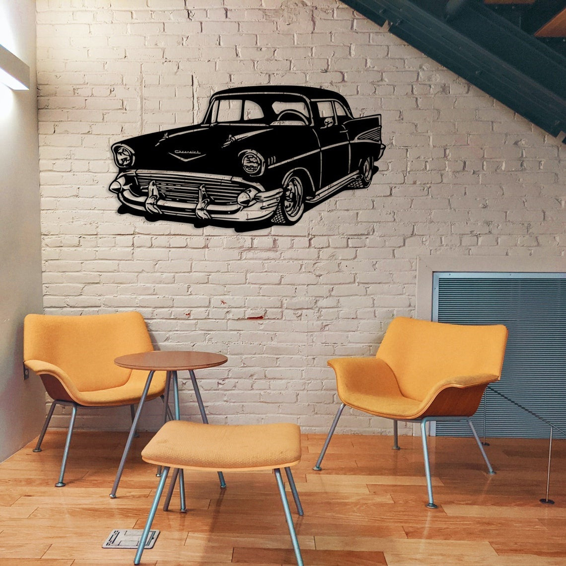 Chevrolet Classic Car Metal Wall Art Decor - Notbrand