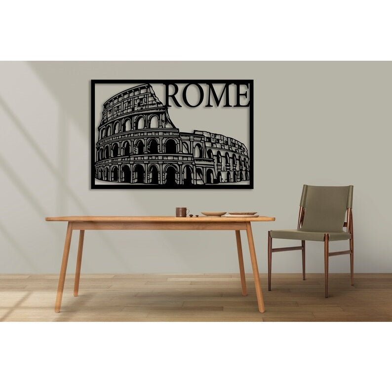 Colosseum Rome Metal Wall Art Decor - Notbrand
