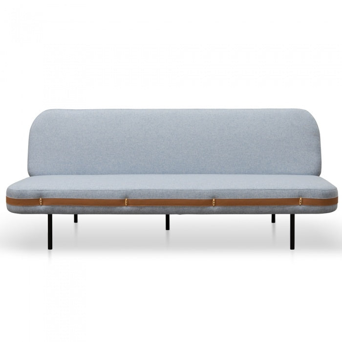 Sully 3 Seater Sofa Bed - Light Blue Fabric - Notbrand