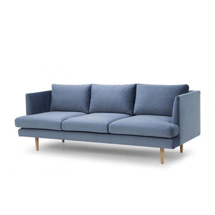 Milano 3 Seater Fabric Sofa - Dust Blue - Notbrand