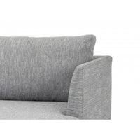 Petra 3 Seater Right Chaise Sofa - Graphite Grey with Natural Legs - Notbrand