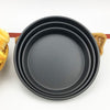 Set of 4 Black Steel Round Pizza Trays - Notbrand