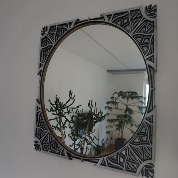 Elnaph Mandala Mirror Unique Wall Art - Notbrand